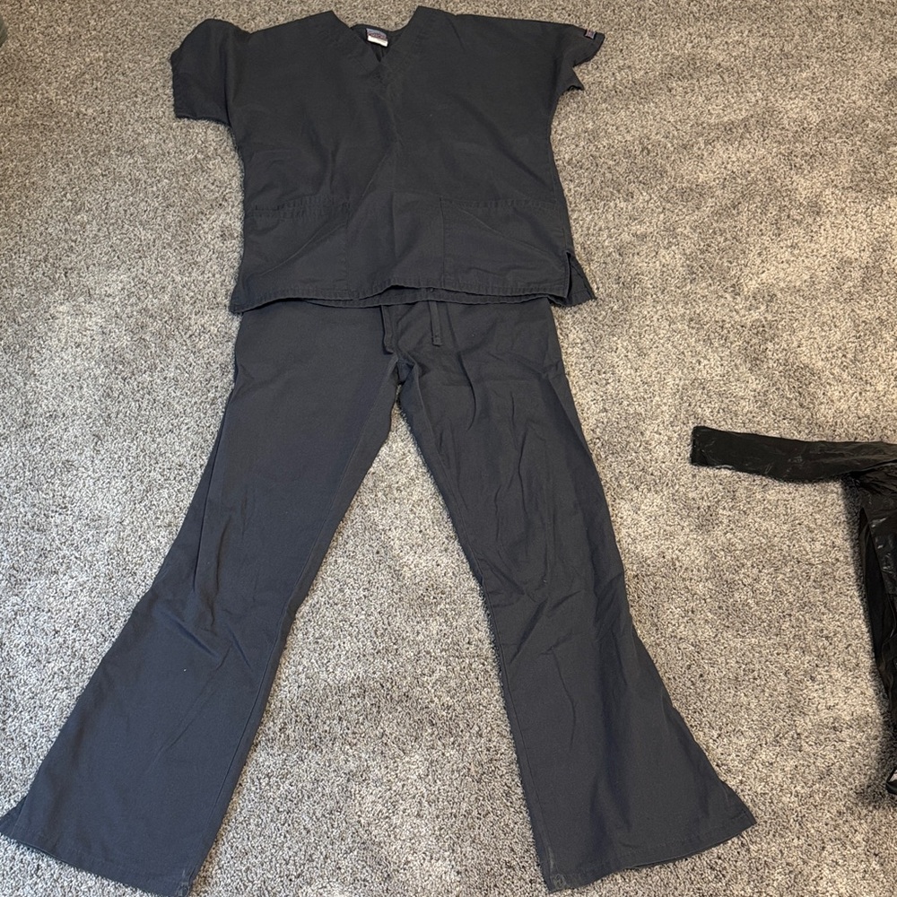 Cherokee Black Women's Flared Scrub Pants
